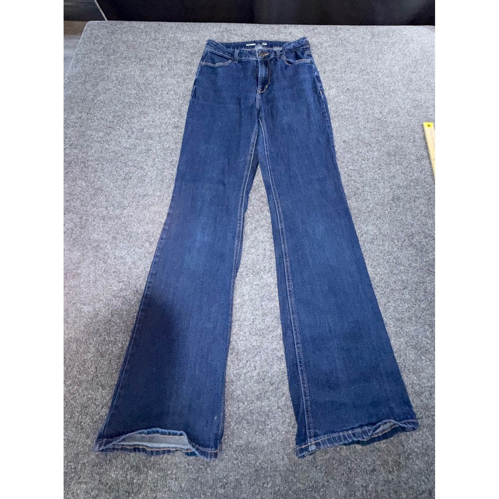 Old Navy Womens High Rise Flare Jeans Dark Wash Denim Size 4